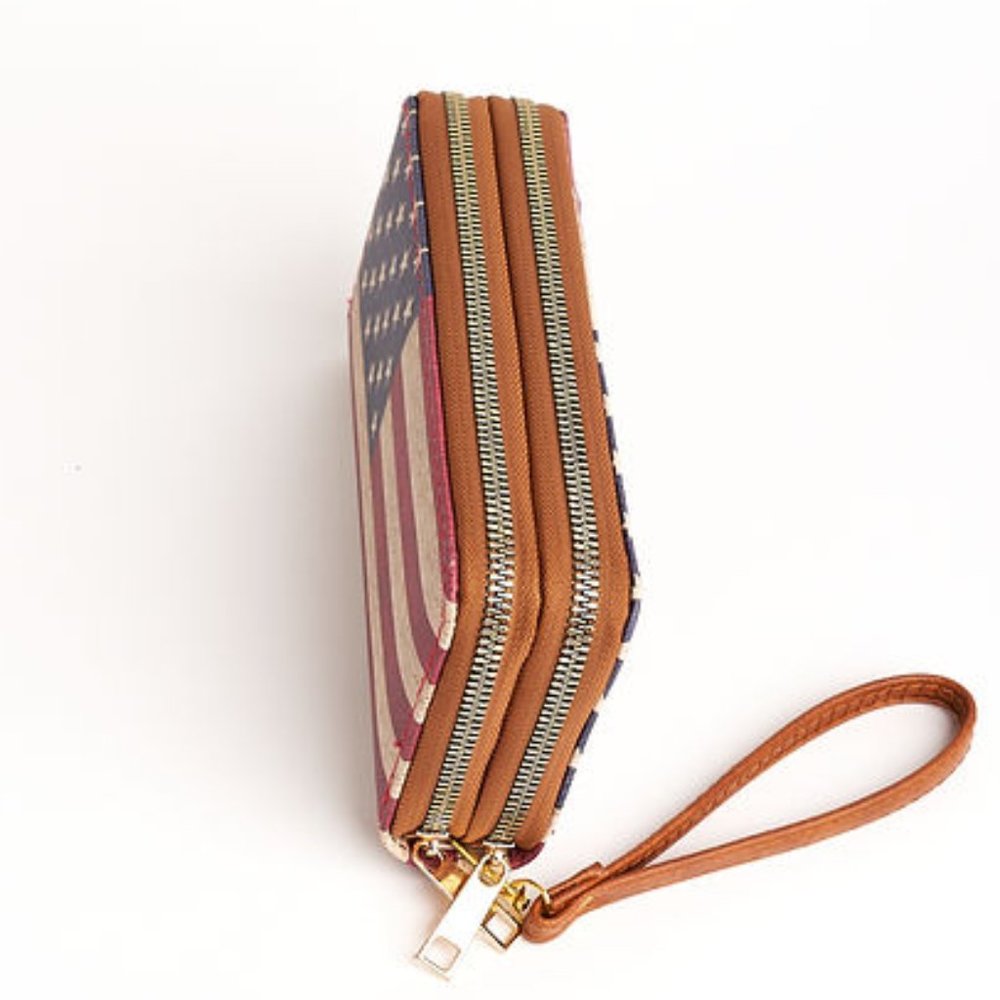 American flag wristlet